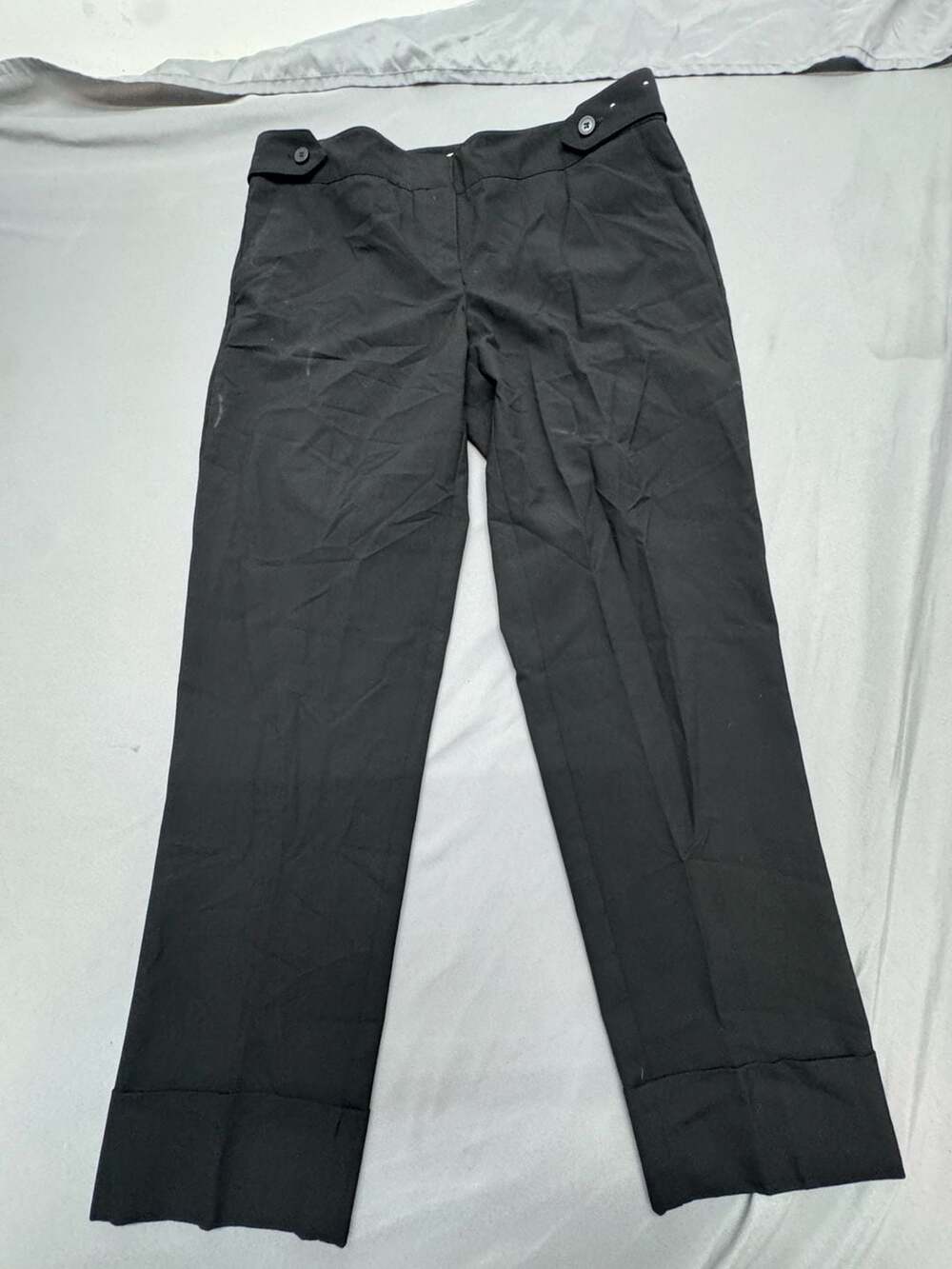 New York & Company Stretch Pants Size 6 Black Dress Pants Cuffed